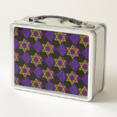 Lunch Box L'image à thème Hanukkah de SlipperyJoe's jaune do (Dos)