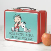 Lunch Box Linus consolé avec l'oreille de Snoopy (En situation)
