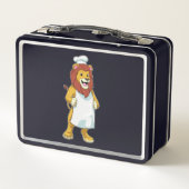 Lunch Box Lion as Cook with Chef Cooking apron (Dos)