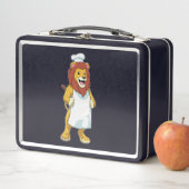 Lunch Box Lion as Cook with Chef Cooking apron (En situation)