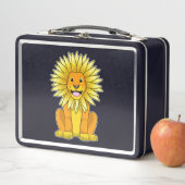 Lunch Box Lion avec Fleur de tournesol (En situation)