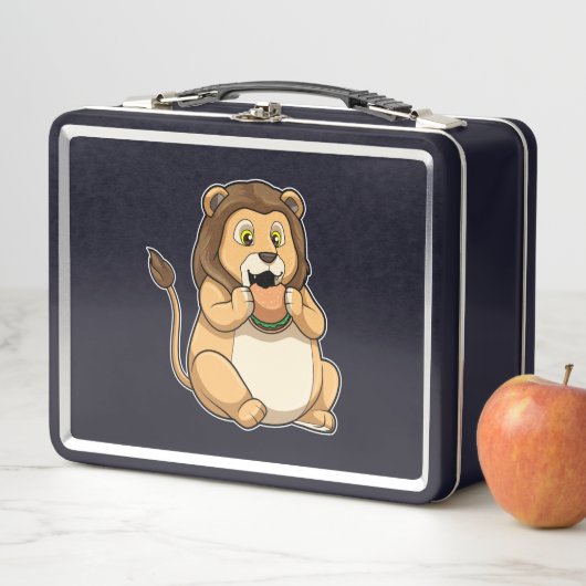Lunch Box Lion avec hamburger (En situation)