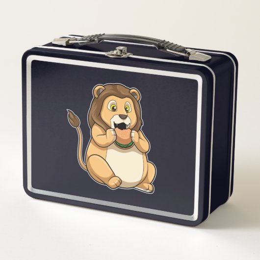 Lunch Box Lion avec hamburger (Devant)