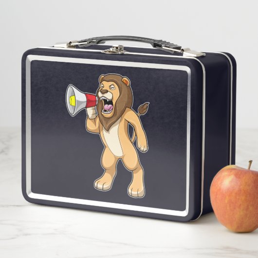 Lunch Box Lion avec microphone (En situation)