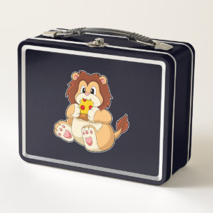 Lunch Box Lion avec morceau de Salami Pizza.PNG