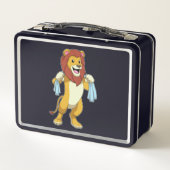 Lunch Box Lion avec serviette pour douche (Dos)