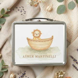 Lunch Box Lion Douceur Fantaisiste Dans Un Bateau Enfants MH