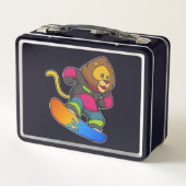 Lunch Box Lion en Snowboard avec Snowboard (Dos)