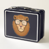 Lunch Box Lion Nerd avec lunettes (Dos)