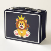 Lunch Box Lion roi avec couronne (Dos)