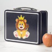 Lunch Box Lion roi avec couronne (En situation)