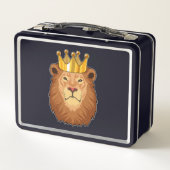 Lunch Box Lion roi avec couronne (Dos)