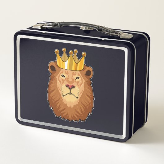 Lunch Box Lion roi avec couronne (Dos)