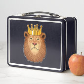 Lunch Box Lion roi avec couronne (En situation)