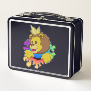 Lunch Box Lion roi avec couronne