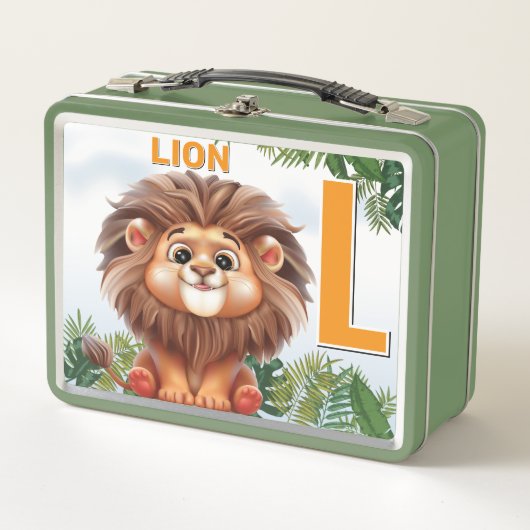 Lunch Box Lion Safari Alphabet Enfants (Devant)
