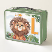 Lunch Box Lion Safari Alphabet Enfants (Dos)