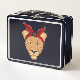 Lunch Box Lioness with bandana