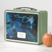 Lunch Box Liquide psychédélique bleu foncé (En situation)