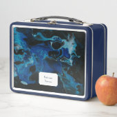 Lunch Box Liquide psychédélique bleu foncé (En situation)