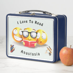 Lunch Box Lire Love School Books Emojis Personnaliser