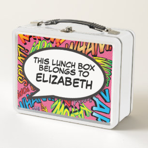 Lunch Box Livre dessiné personnalisé Pop Art Discours bulle