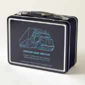 Lunch Box Logo bleu de la route Haulage Semi-camion (Dos)