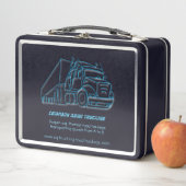 Lunch Box Logo bleu de la route Haulage Semi-camion (En situation)