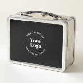 Lunch Box Logo d'entreprise et Modèle de texte personnalisab (Dos)