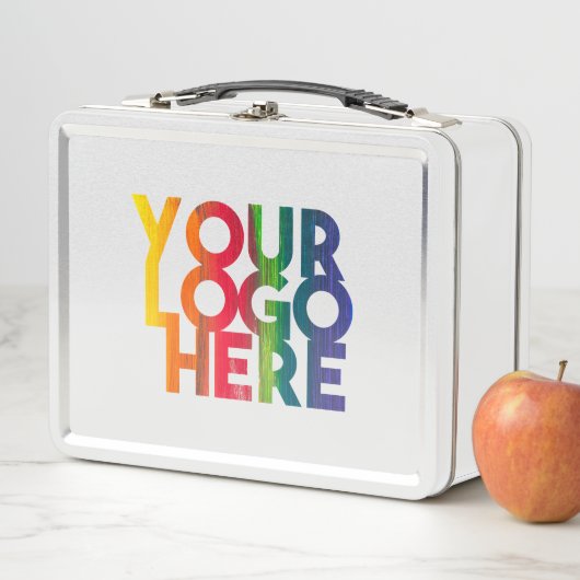 Lunch Box Logo d'entreprise simple blanc (En situation)