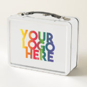 Lunch Box Logo d'entreprise simple blanc (Dos)