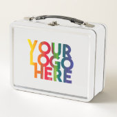Lunch Box Logo d'entreprise simple blanc (Devant)