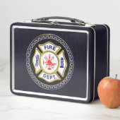 Lunch Box Logo du service d'incendie Badge bleu et blanc (En situation)