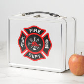 Lunch Box Logo du service d'incendie Badge noir et rouge (En situation)