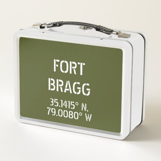 Lunch Box Longitude de la latitude de Fort Bragg (Dos)