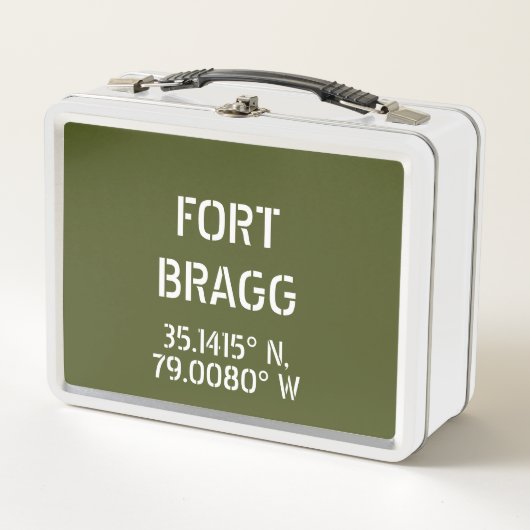 Lunch Box Longitude de la latitude de Fort Bragg (Devant)