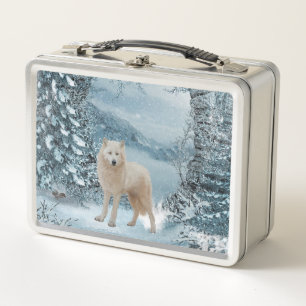 Lunch Box Loup blanc merveilleux