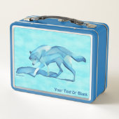 Lunch Box Loup Bleu Sur La Neige (Dos)