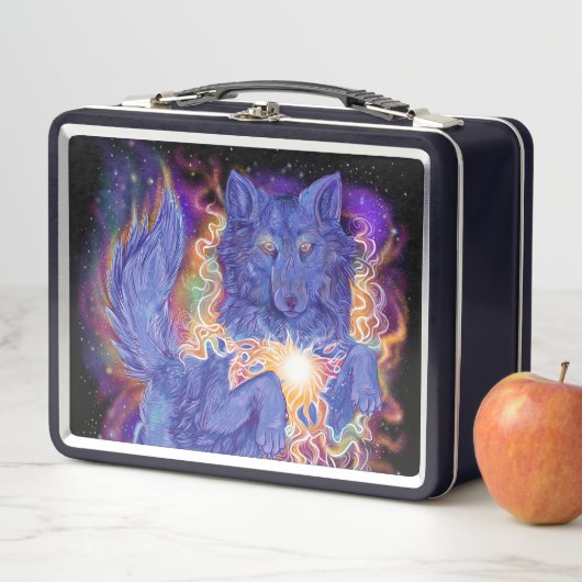 Lunch Box Loup cosmique (En situation)