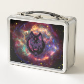 Lunch Box Loup cosmique, Art Graphique Violet, Arrière - pla (Devant)