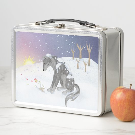 Lunch Box Loup d'hiver (En situation)