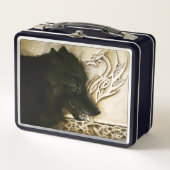 Lunch Box Loup noir celtique (Devant)