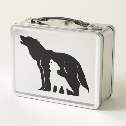 Lunch Box Loups noirs et blancs (Dos)