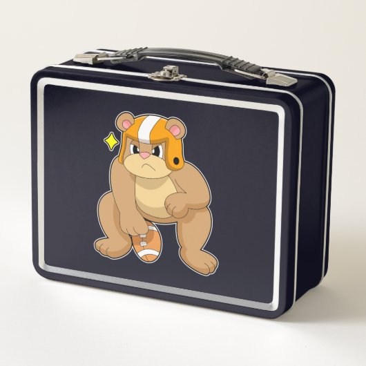 Lunch Box L'ours dans les sports de football (Devant)