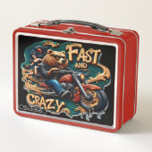 Lunch Box L'ours monte une moto avec un esprit sauvage (Devant)