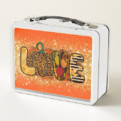 Lunch Box Love Citrouille Personnaliser d'automne Texte et c (Dos)