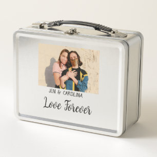 Lunch Box Love Forever LGbtq couple fierté ajouter nom photo