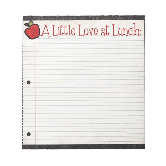 Lunch Box Love Note Notitieblok (Voorkant)