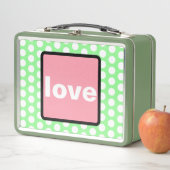 Lunch Box Love Pastel Pink Mint Green Pois (En situation)