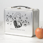 Lunch Box Ludwig van Beethoven Portrait et buste avec des no (En situation)